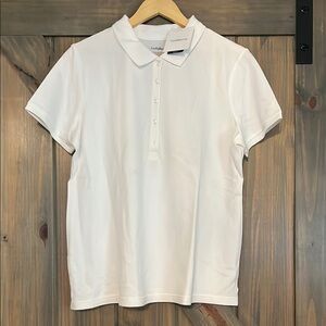 Croft and Barrow Women's White Button Down Shirt Size XL NWT